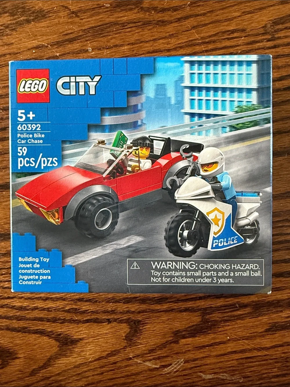 LEGO City Police Bike Car Chase set (60392) new in sealed package 59 pieces - Picture 7 of 8